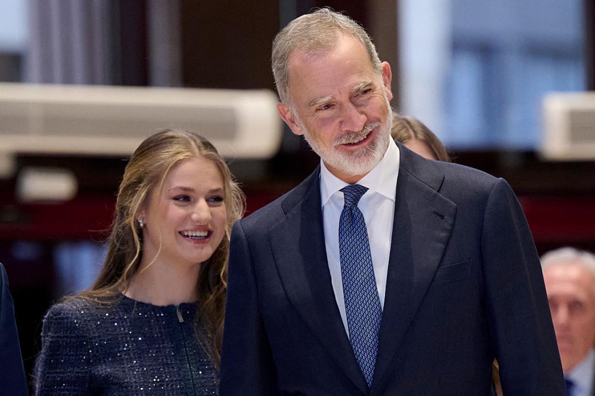La princesa de Asturias con el su padre, el rey Felipe VI en el Concierto de los Premios Princesa de Asturias 2025.