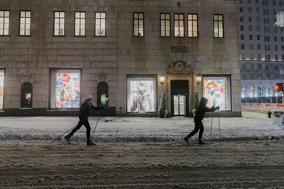 Esquiando en Nueva York el 23 de febrero de 2026.