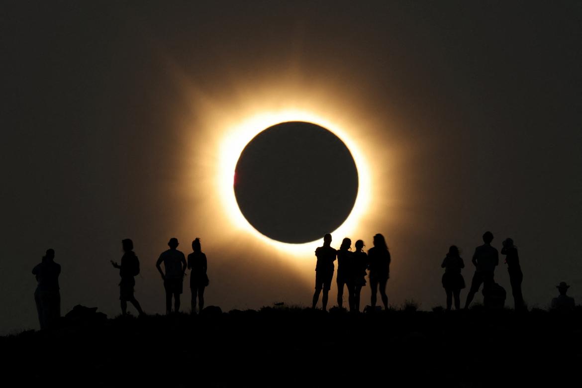 El eclipse, desde el Observatorio de Javalambre, en Teruel.
