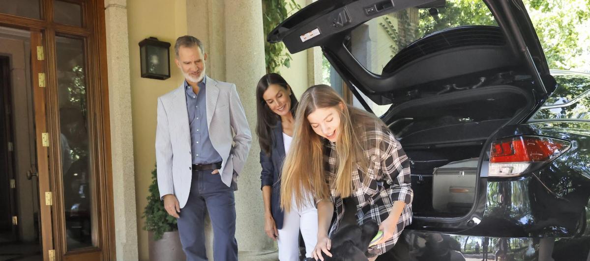 La infanta Sofía, antes de iniciar su viaje a Reino Unido.