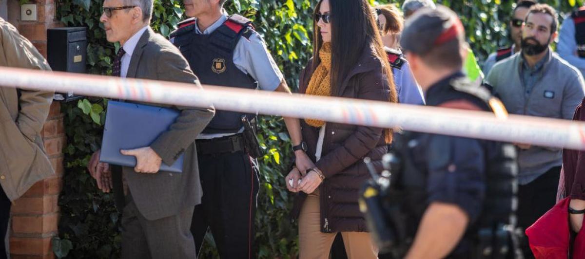 Rosa Peral durante una inspección ocular de su casa.