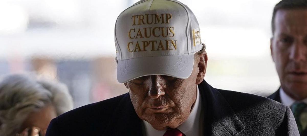 Donald Trump, ganador de los caucus republicanos de Iowa.