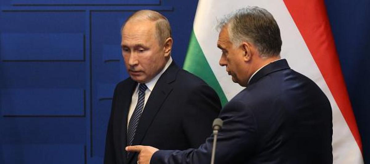 El presidente ruso, Vladímir Putin, y el mandatario húngaro, Víctor Orbán, en una imagen de archivo.