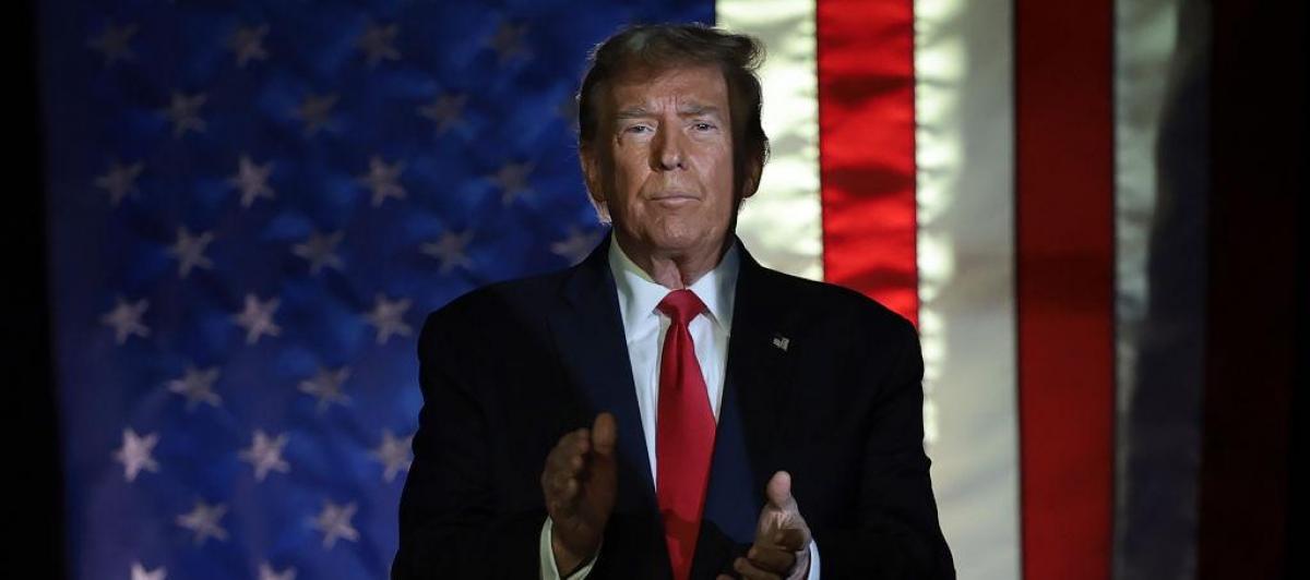 Donald Trump en un acto de las primarias republicanas en Carolina del Norte.