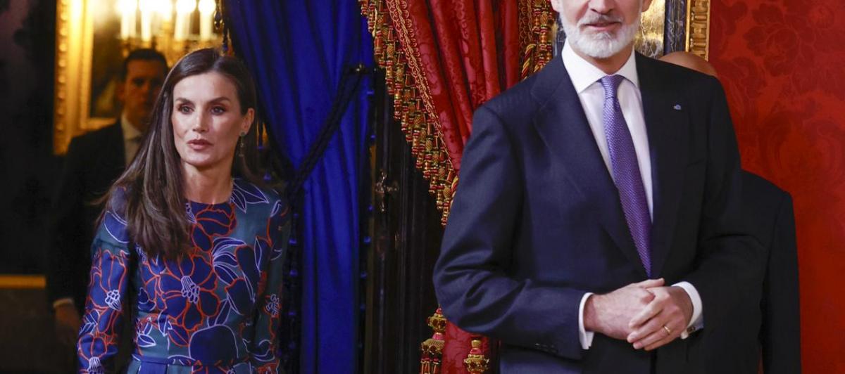 Los reyes Felipe VI y LEtizia, en el Palacio Real este jueves, 22 de febrero de 2024.