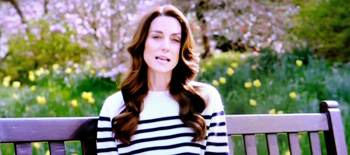 Captura de pantalla del momento en el que la BBC emitió el anuncio de Kate Middleton el 22 de marzo de 2024.
