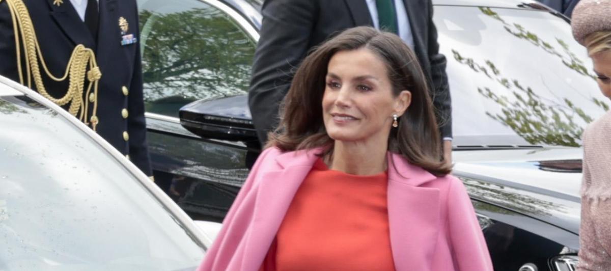 La reina Letizia, este jueves en Amsterdam.