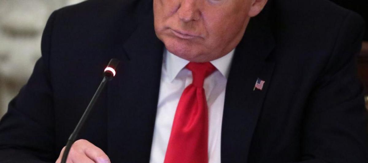 Donald Trump, al teléfono en la Casa Blanca