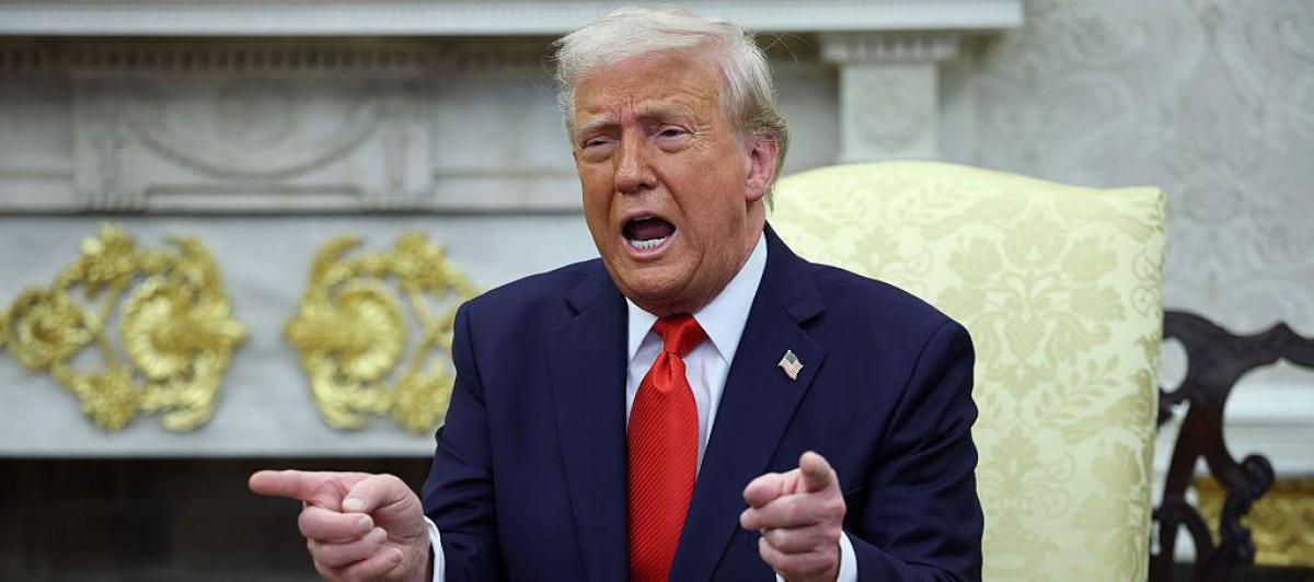 Trump, en un momento de su comparecencia junto a Nayib Bukele