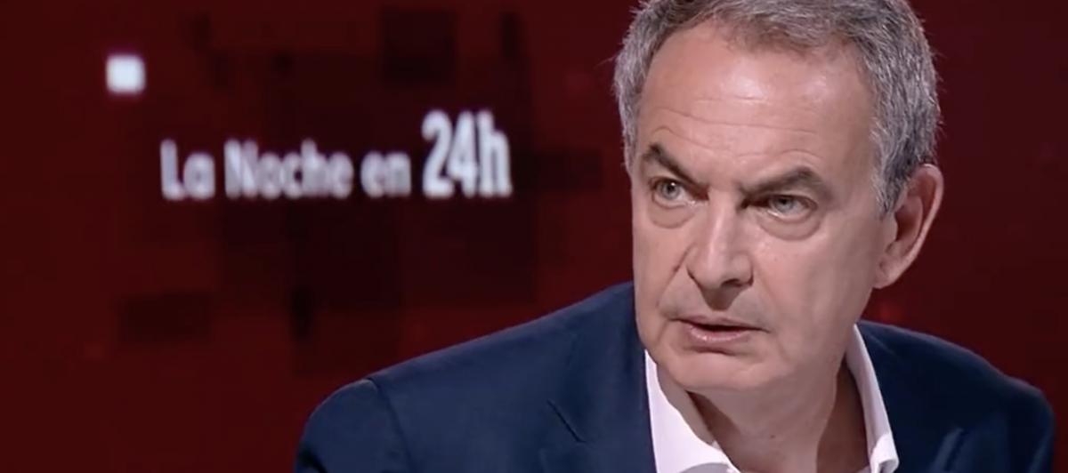 José Luis Rodriguez Zapatero en 'La Noche en 24 horas' de TVE