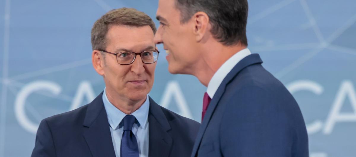 Foto de archivo de Alberto Núñez Feijóo y Pedro Sánchez.