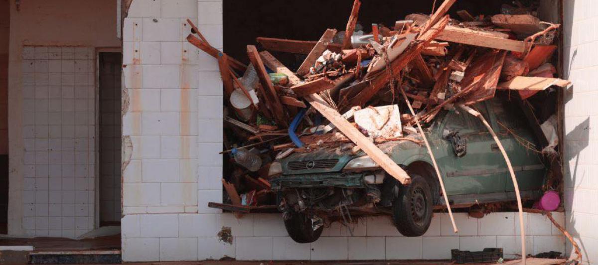 Imagen de los destrozos que ha dejado la tormenta 'Daniel' a su paso por Libia