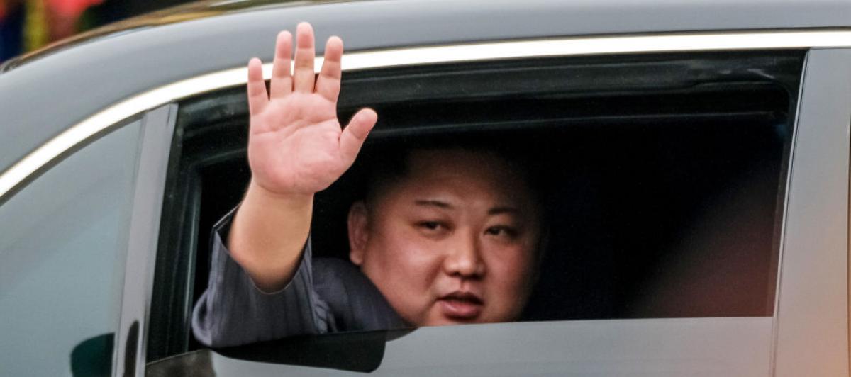 El dictador de Corea del Norte, Kim Jong Un, en coche en una imagen de archivo.