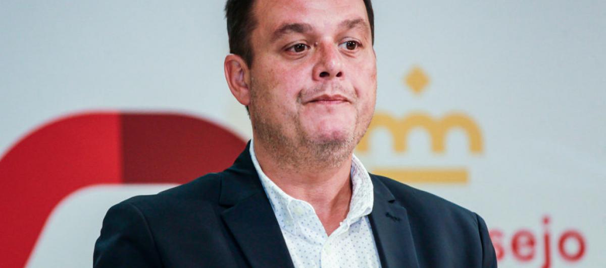 Víctor Francos, presidente del Consejo Superior de Deportes en una rueda de prensa.