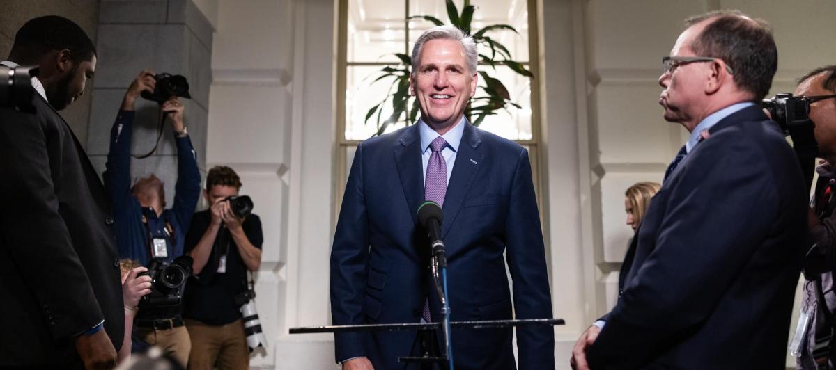 El expresidente de la Cámara Baja de EE.UU., el republicano Kevin McCarthy.