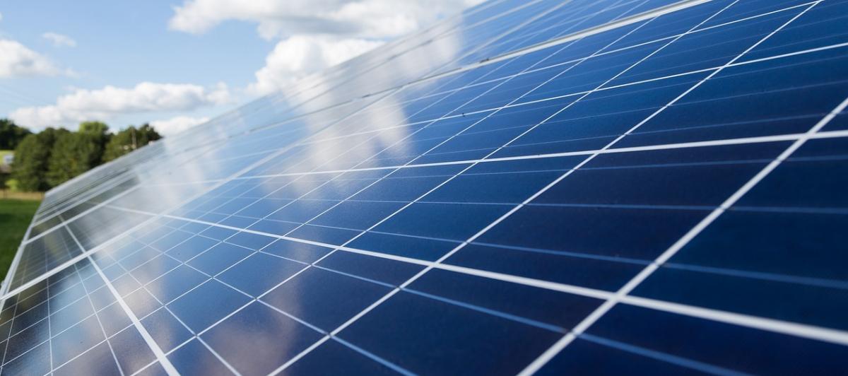 Estructura de paneles solares.