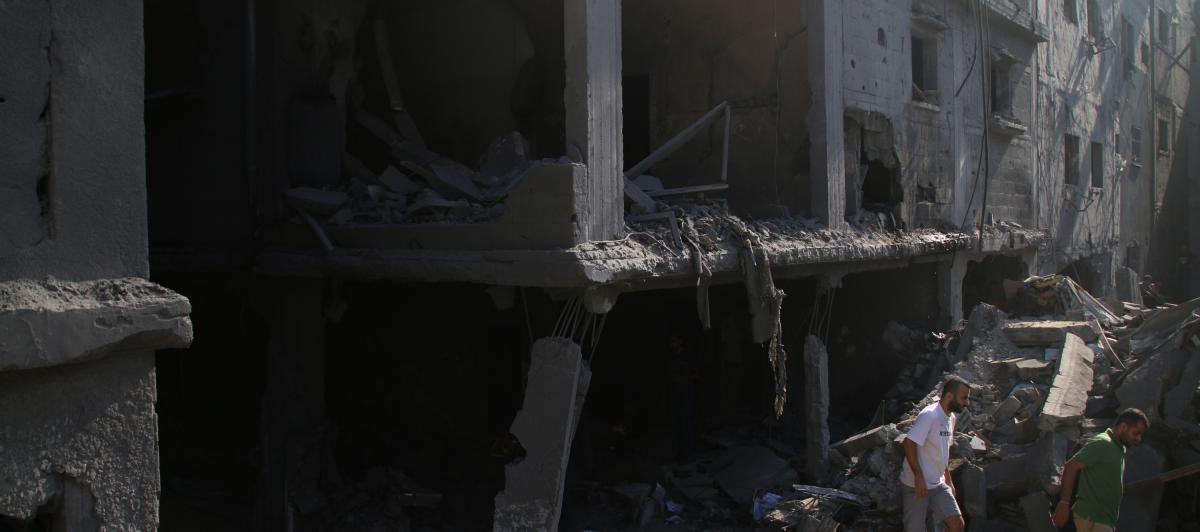 Gaza bombardeada.