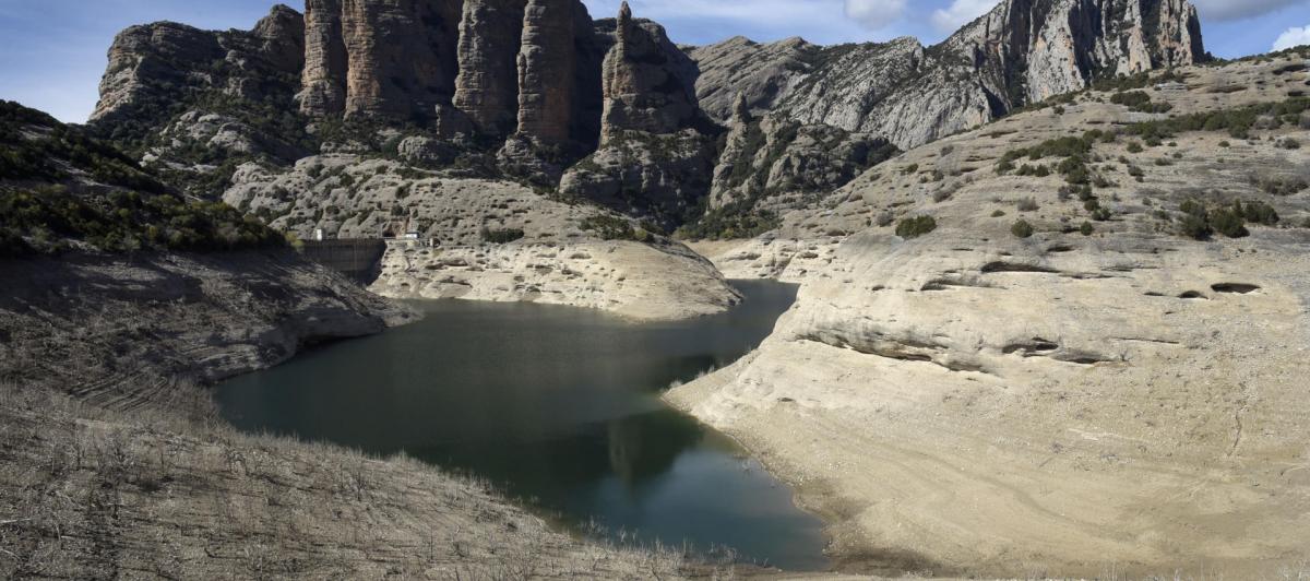 Estado del pantano de Vadiello, en Huesca.