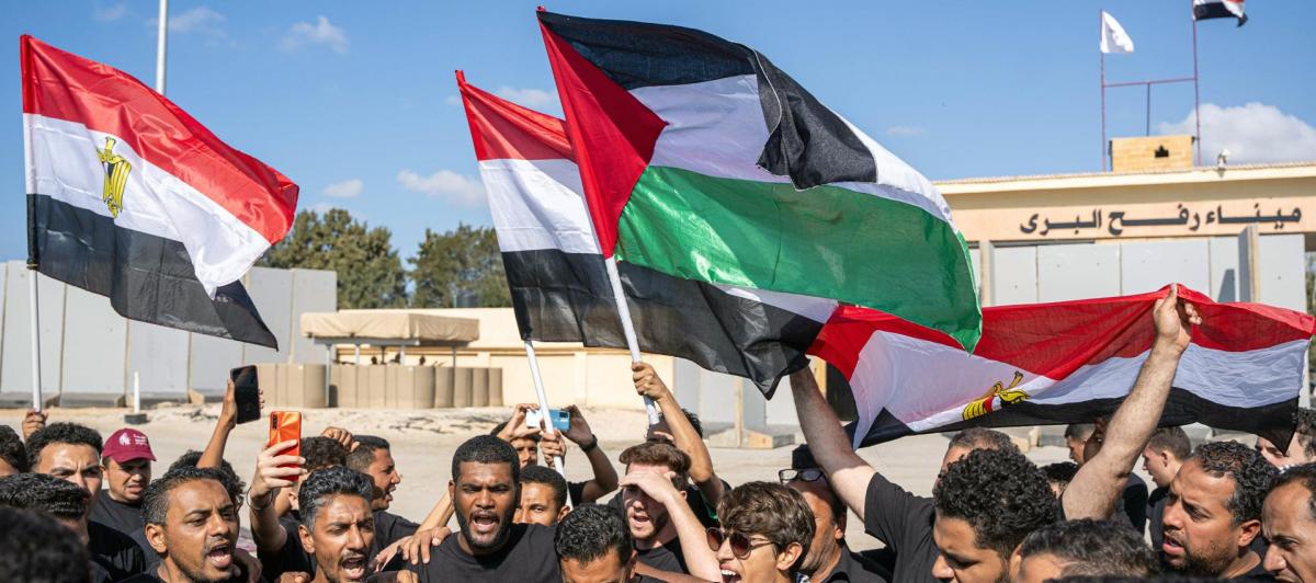 Protestas en el paso de Rafah, única entrada a Gaza que no controla Israel.