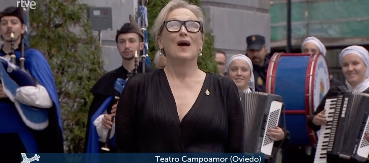 Meryl Streep, a su llegada a los Premios Princesa de Asturias.