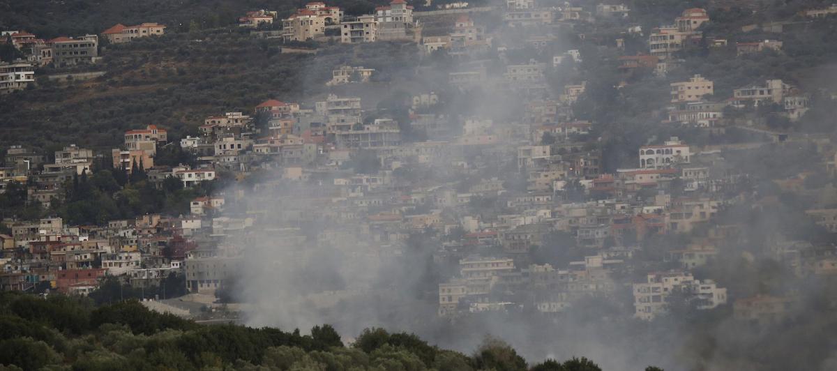 Zona fronteriza entre Líbano e Israel afectada por los enfrentamientos entre el Ejército israelí y el partido-milicia chií libanés Hezbolá