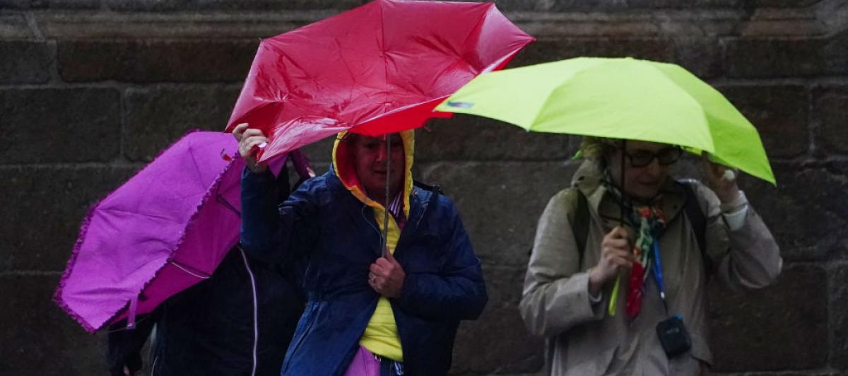 Fuertes lluvias en A Coruña.
