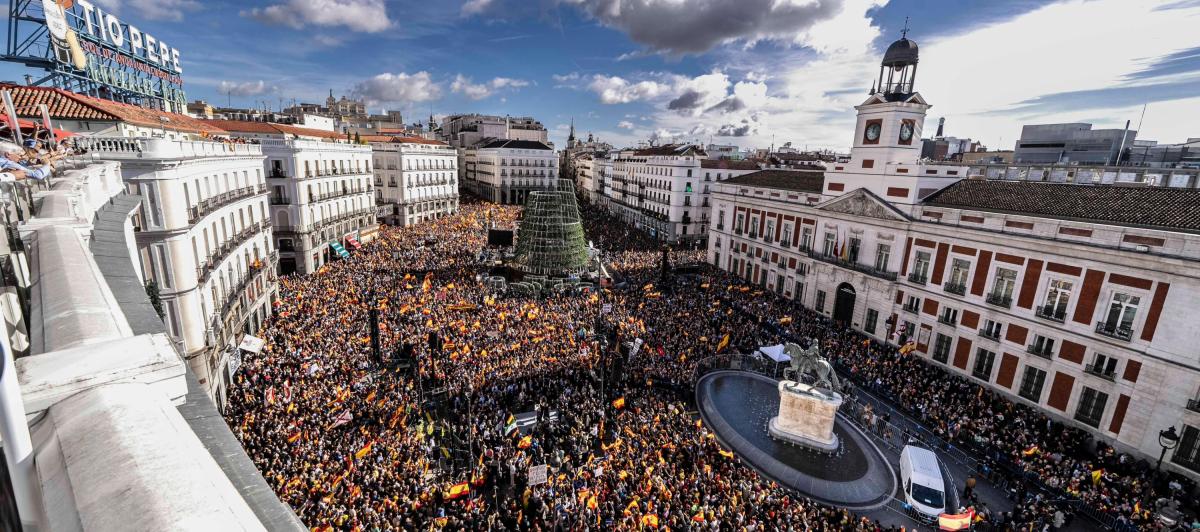 Manifestación del PP en Sol.