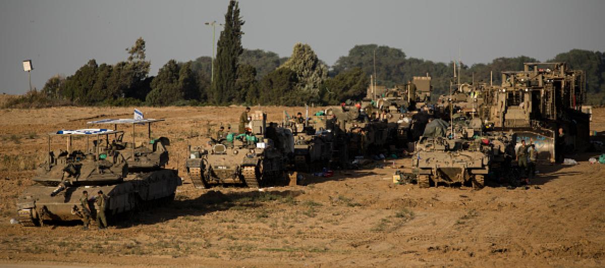 Un grupo de tanques de Israel.