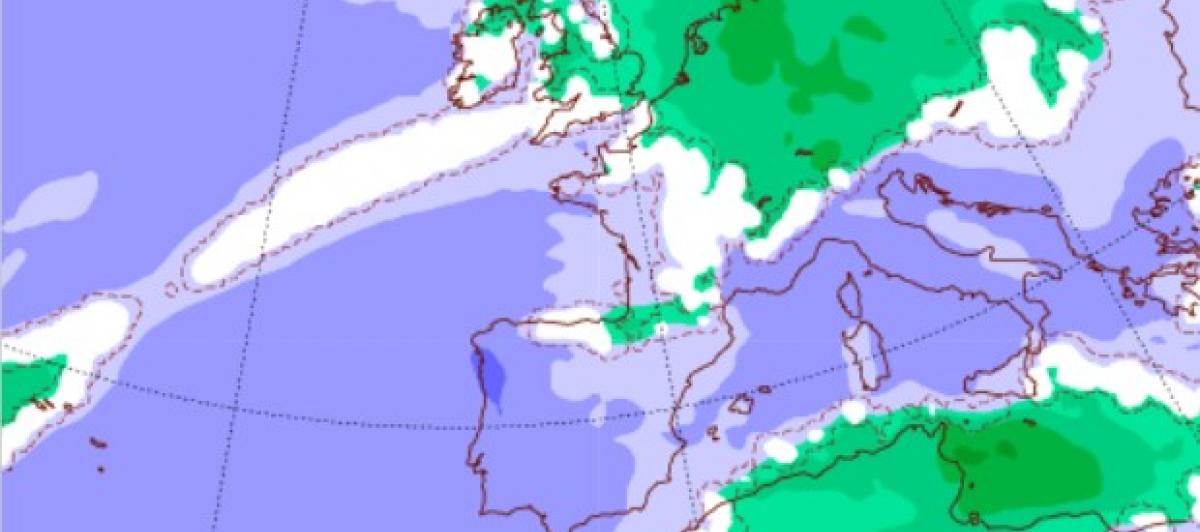Mapa satelital de predicción de el tiempo