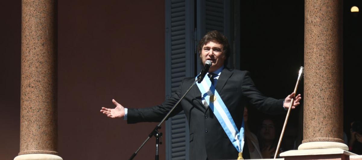 Javier Milei habla tras su nombramiento como presidente