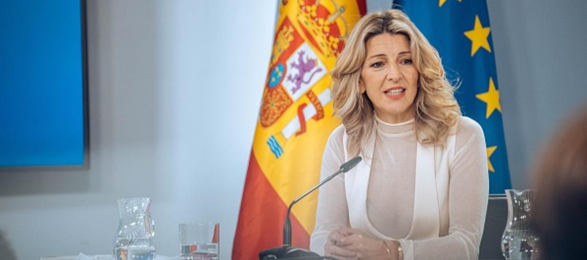 La vicepresidenta segunda y ministra de Trabajo, Yolanda Díaz, en una imagen de archivo.