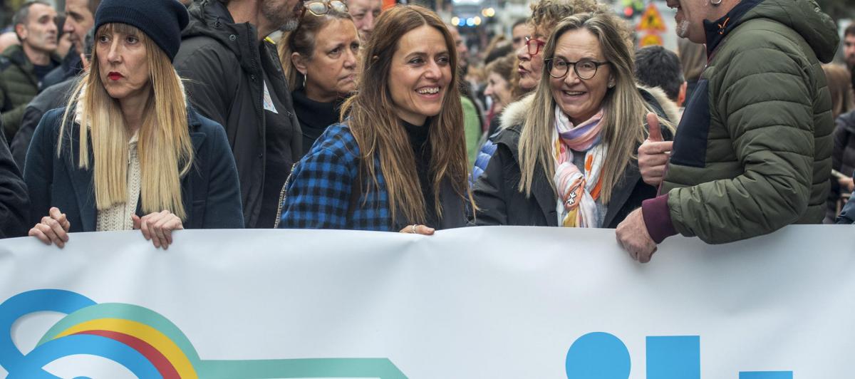 La actriz Itziar Ituño en la manifestación del pasado 13 de enero.