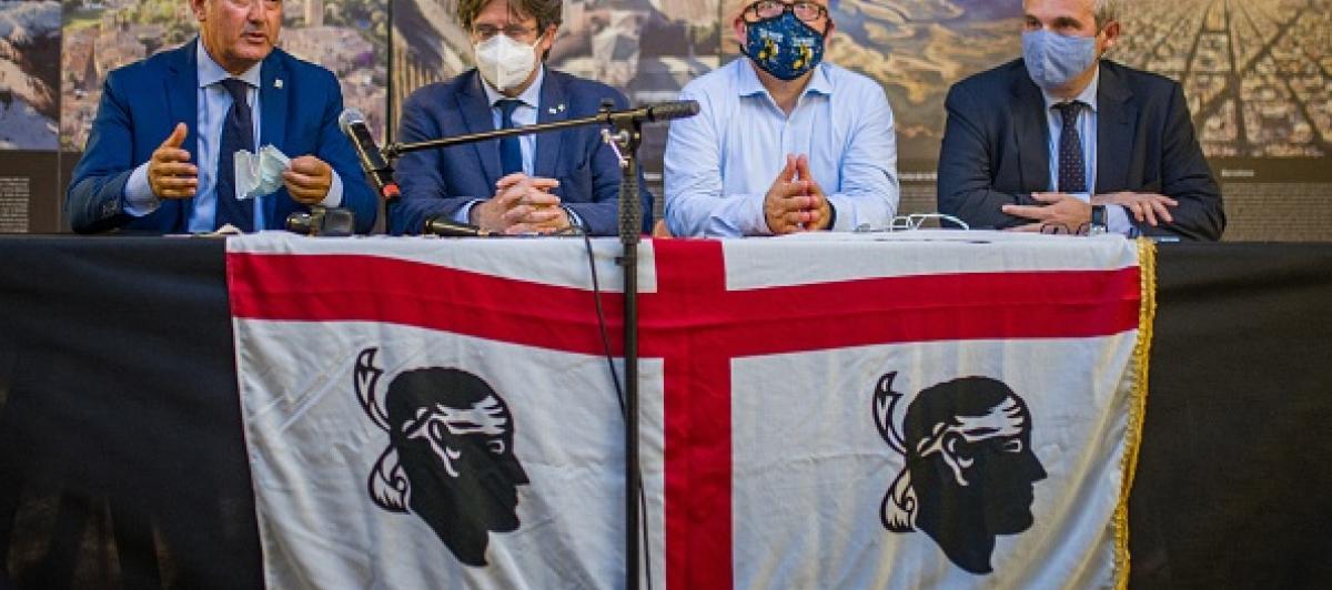 Puigdemont, Boye y Alay, en una imagen de archivo en Italia.