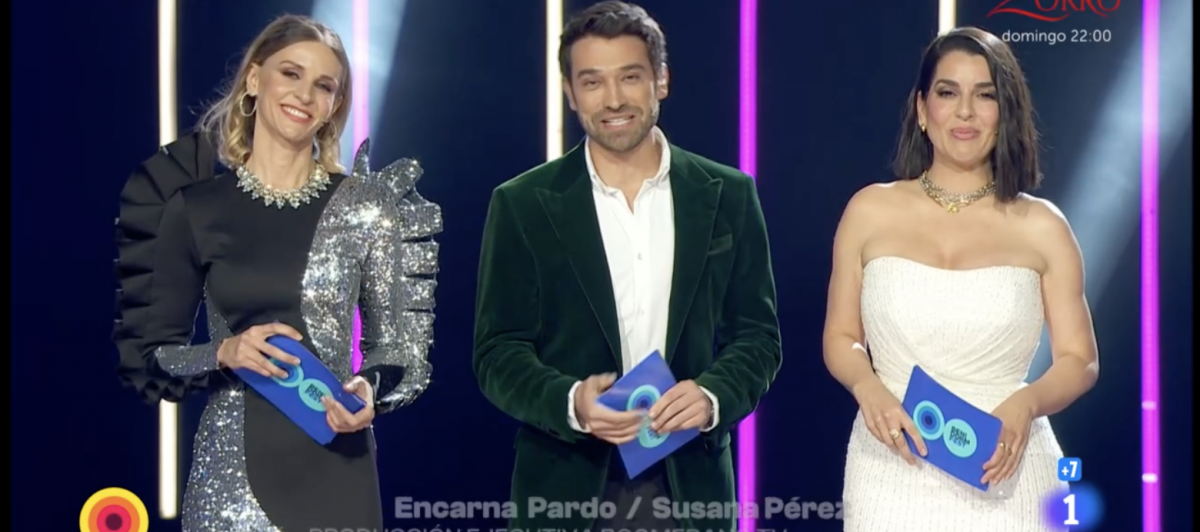 Los presentadores del Benidorm Fest 2024.