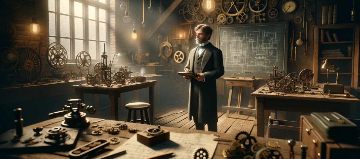 Imagen conceptual del inventor Leonardo Torres Quevedo