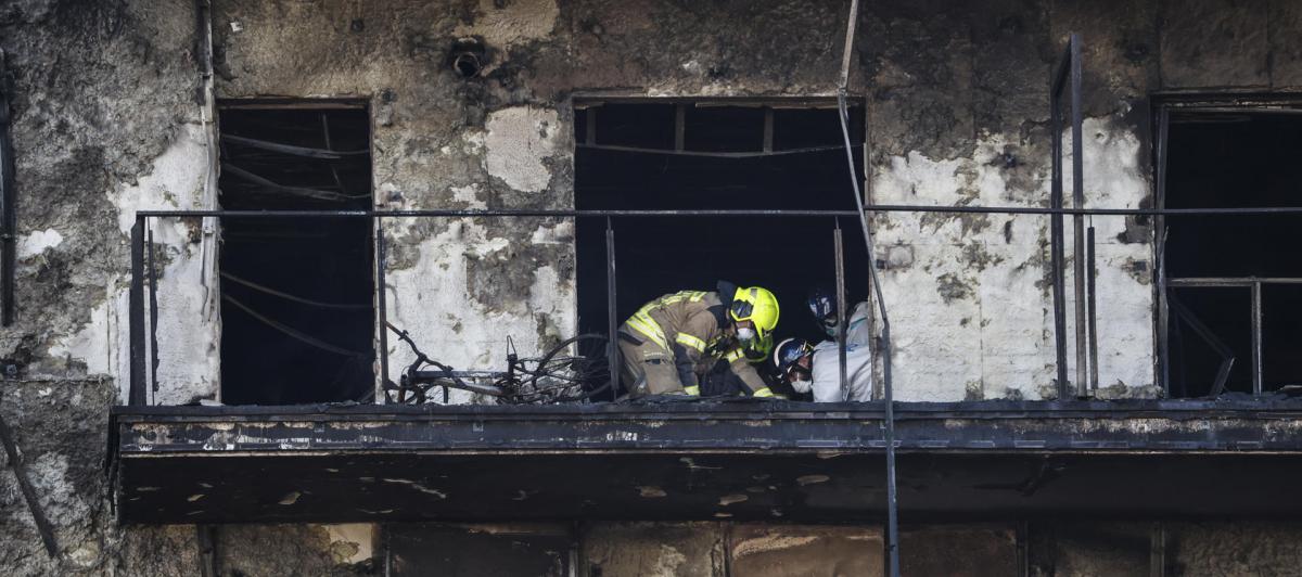 Edificio de Campanar incendio en Valencia.