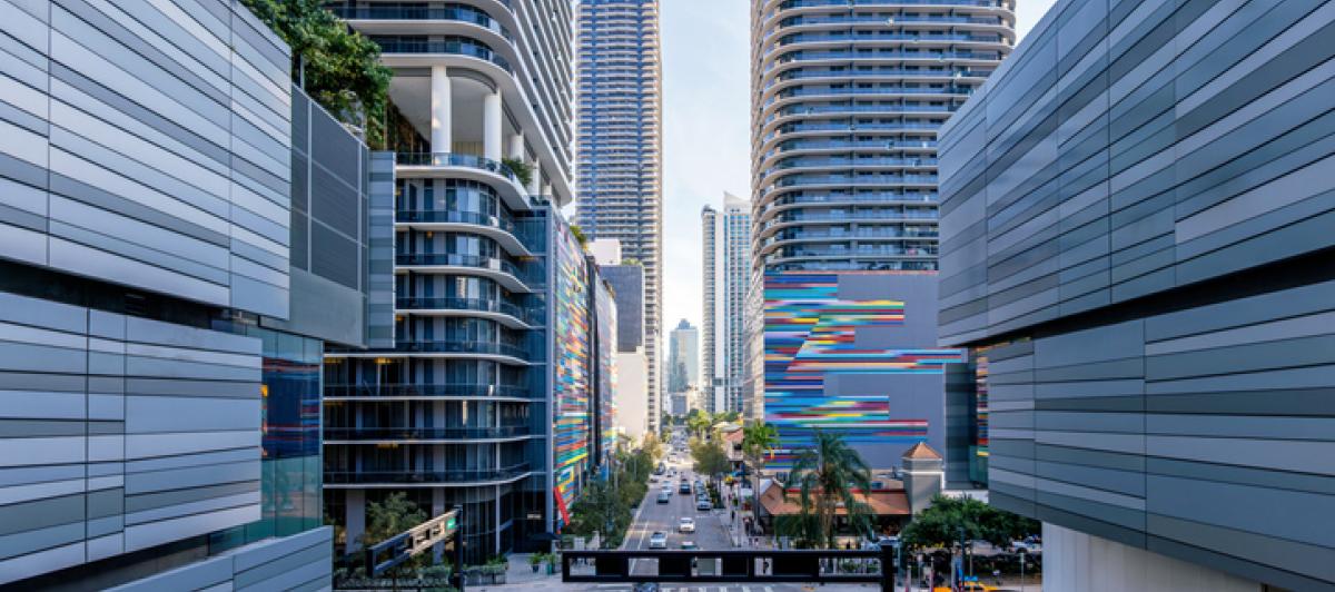 'Downtown' financiero de Miami (Florida, EEUU).