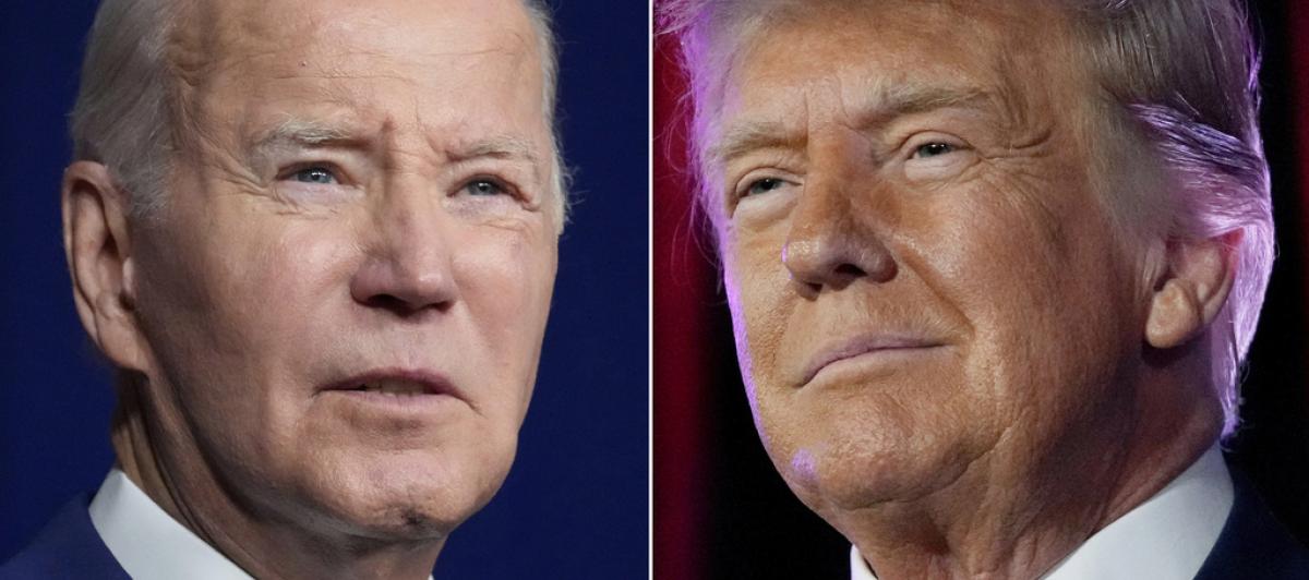 A la izquierda, el candidato del Partido Demócrata, Joe Biden y a la derecha, el candidato del Partido Republicano, Donald Trump.