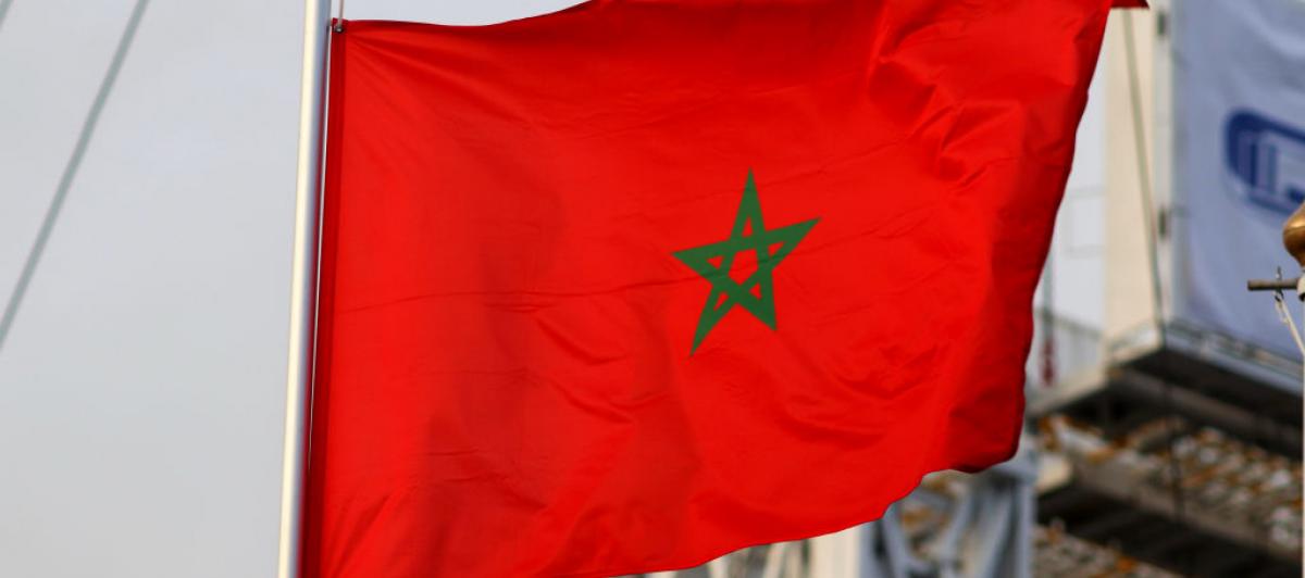 Una bandera de Marruecos