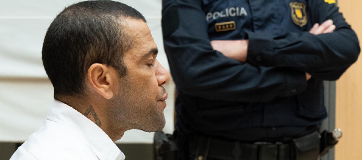 El futbolista brasileño Dani Alves, en una imagen de archivo durante el juicio por agresión sexual.