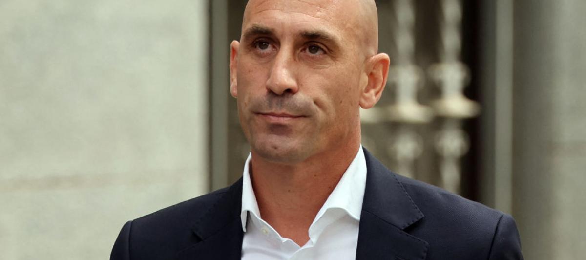 Luis Rubiales, de camino a la Audiencia Nacional el día de su declaración judicial
