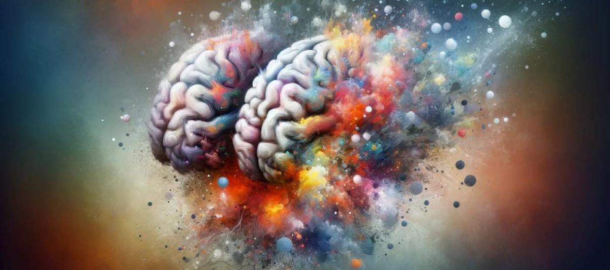 Imagen conceptual de un cerebro con problemas de memoria progresivos