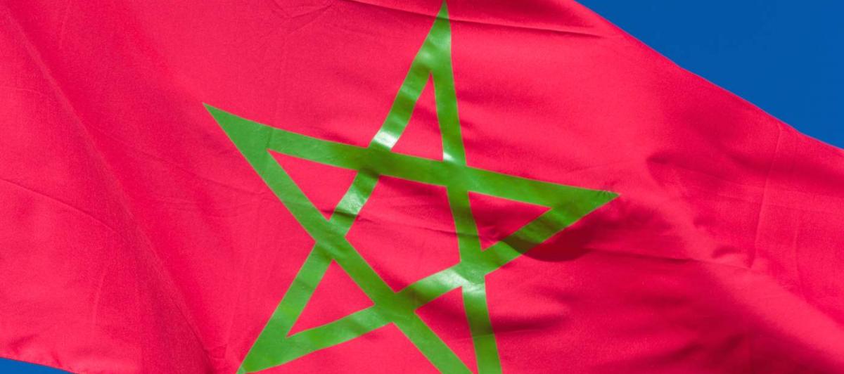 Una bandera marroquí