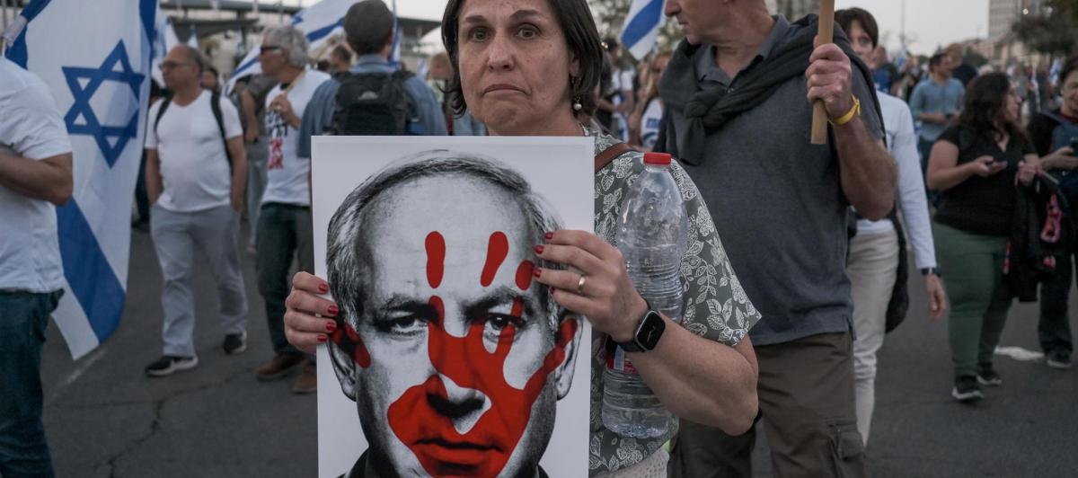 Manfiestación contra Netanyahu en Jerusalén