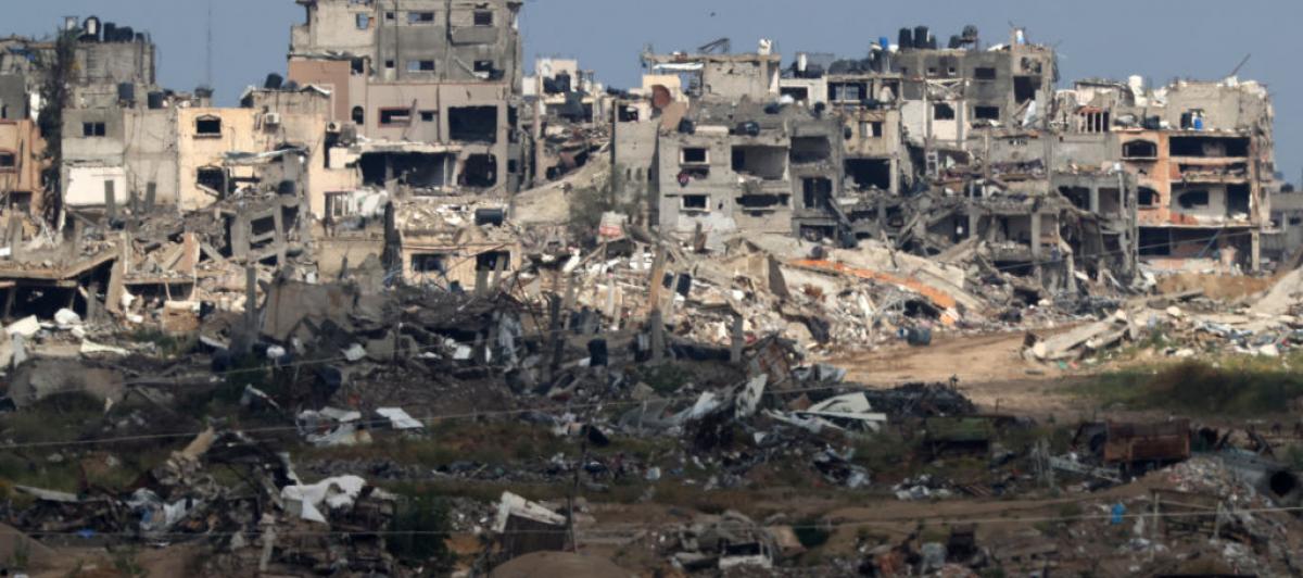 Ruinas de una ciudad de Gaza tras los ataques israelíes, en una imagen de archivo