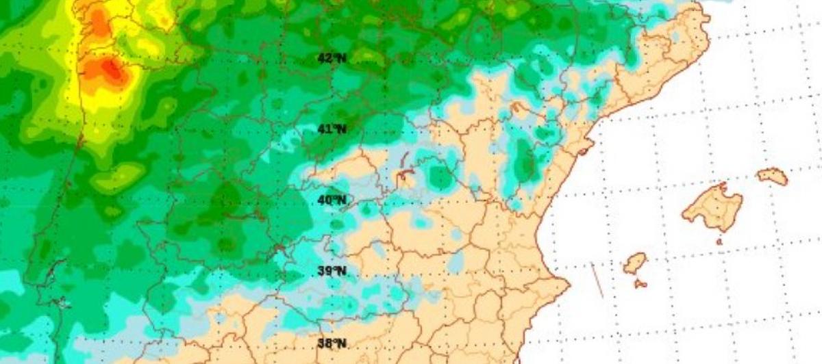 Mapa de la que se espera este sábado en España