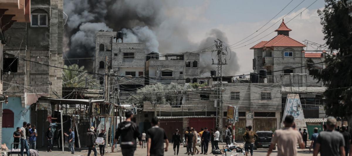 Interior de Rafah este martes 7 de mayo