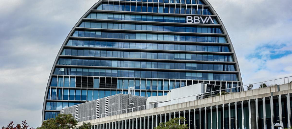 Imagen de archivo de los cuarteles generales del BBVA en Madrid.
