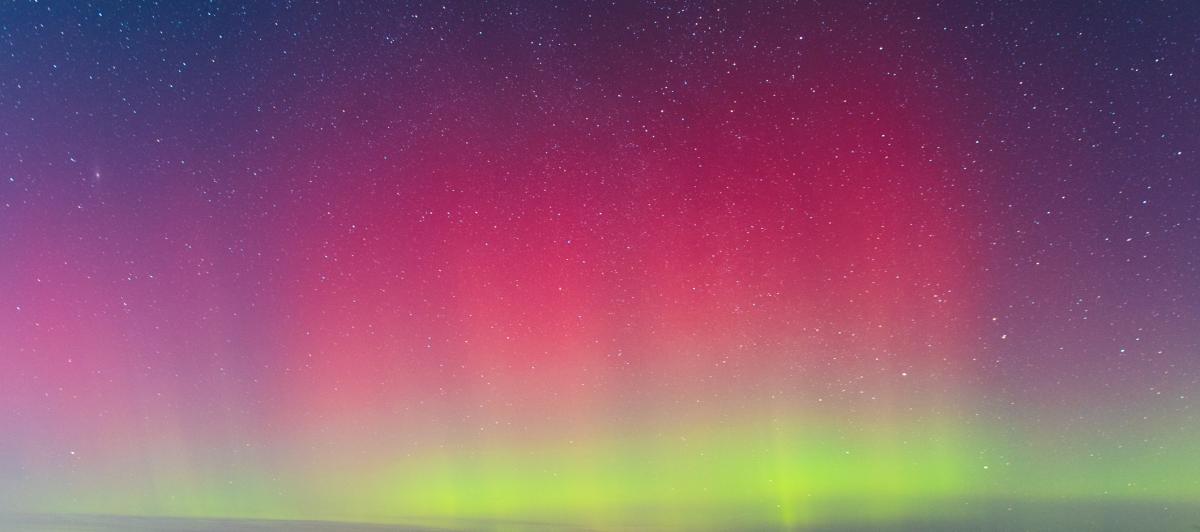 Foto de archivo de una aurora boreal.