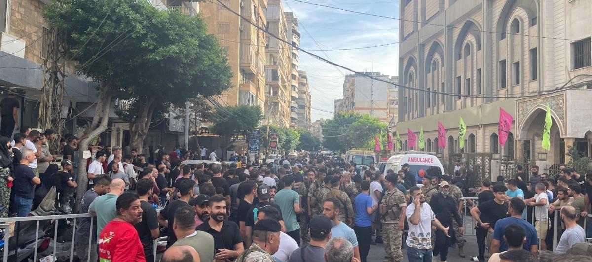 Foto tras el ataque en Beirut.